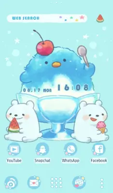 Penguin Shaved Ice Theme android App screenshot 0